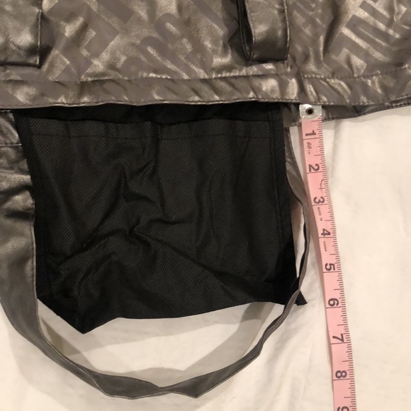 ❤️BENEFIT Tote make up bag! Color: gunmetal with orange writing! Preloved🩶 - Picture 7 of 15